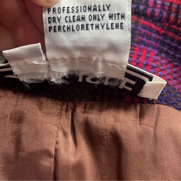 Carlisle Vintage Full Zip Wool Blend Red Plaid Collar Blazer Style Jacket Size 6 - Picture 5 of 6